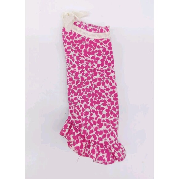 Vintage 1988 Barbie Feeling Pretty Fashions Pink Leaf Print Dress Mattel #1526 - Picture 3 of 9